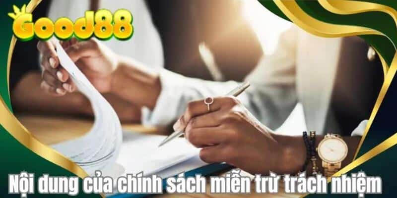 Thông tin miễn trừ trách nhiệm Good88 cho nhà cái